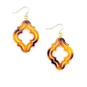 Imperial Lattice Earrings in Tortoise